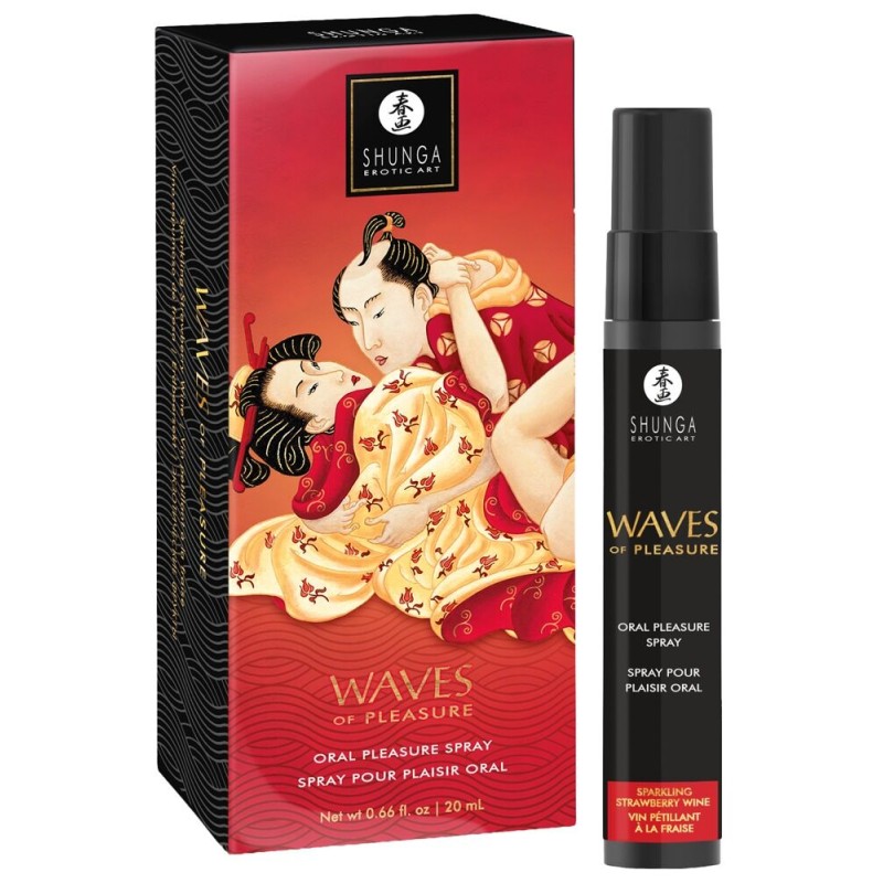 Спрей для усиления слюноотделения Shunga Waves of Pleasure Strawberry Sparkling Wine