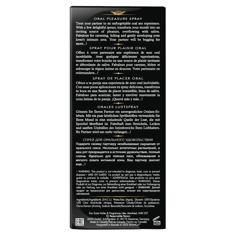 Спрей для усиления слюноотделения Shunga Waves of Pleasure Strawberry Sparkling Wine