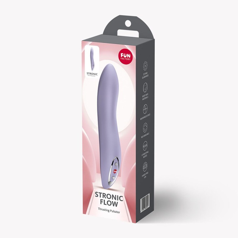 Пульсатор Fun Factory Stronic Flow Light Violet, 8 режимов работы, перезаряжаемый
