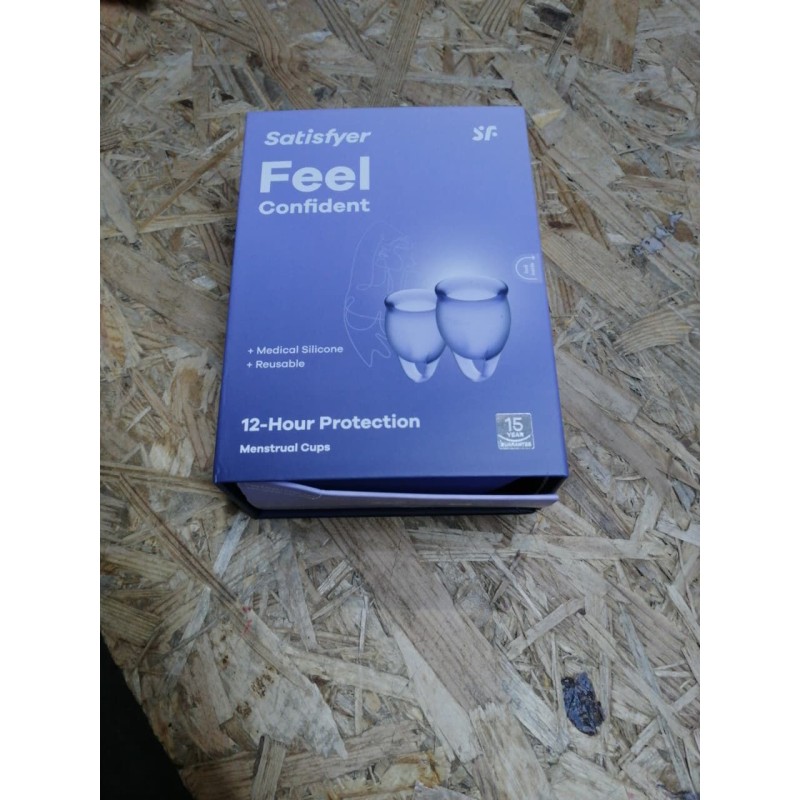 Набор менструальных чаш Satisfyer Feel Confident (lila), 15мл и 20мл (мятая упаковка!!!)