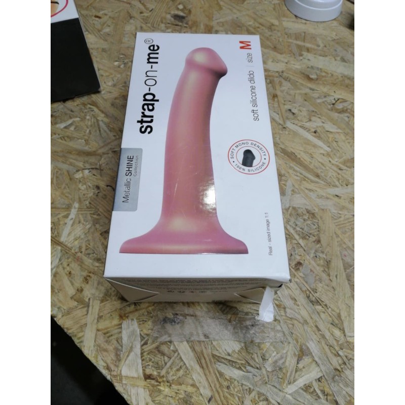 Насадка для страпона Strap-On-Me Mono Density Dildo Rose M (мятая упаковка!!!)