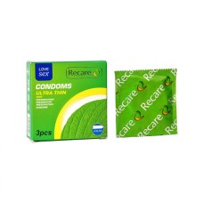 Презервативи Ultra Thin Mint Condoms 3 шт, ультратонкі, аромат: м'ята