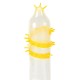 Насадка на член Recare Spike Condom Yellow (презерватив з вусиками та спіраллю шипів)