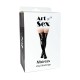 Лакированные чулки со шнуровкой  Art of Sex - Mistress, красные, размер S
