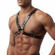 Мужская портупея Art of Sex - Spartacus, натуральная кожа, цвет черный, размер L-2XL