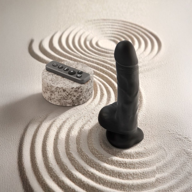 Фаллоимитатор с вибрацией и ротацией Strap-On-Me Rotating & Vibrating Realistic Dildo - L - Black