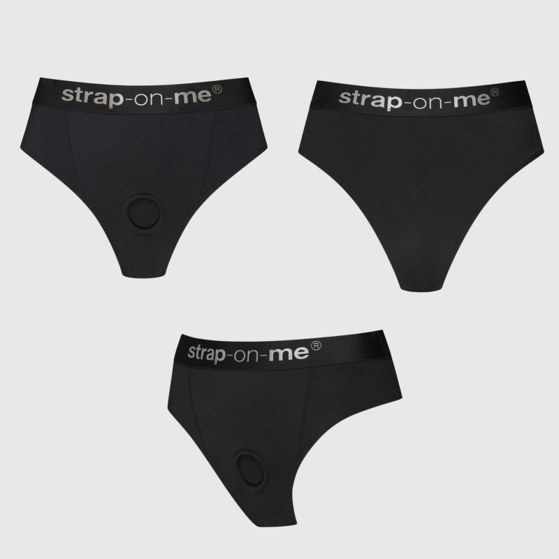 Трусики с фиксацией дилдо Strap-On-Me Harness Lingerie Idole - L - Black