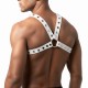 Мужская портупея Art of Sex - Spartacus, экокожа, цвет белый, размер L-2XL