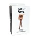 Комплект пояс та панчохи Art of Sex - Deily, колір чорний, розмір XL