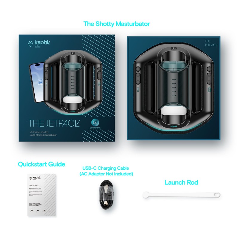 Смарт-мастурбатор Kaotik Labs The Jetpack, режим edging, очень мощный, имитация фрикций
