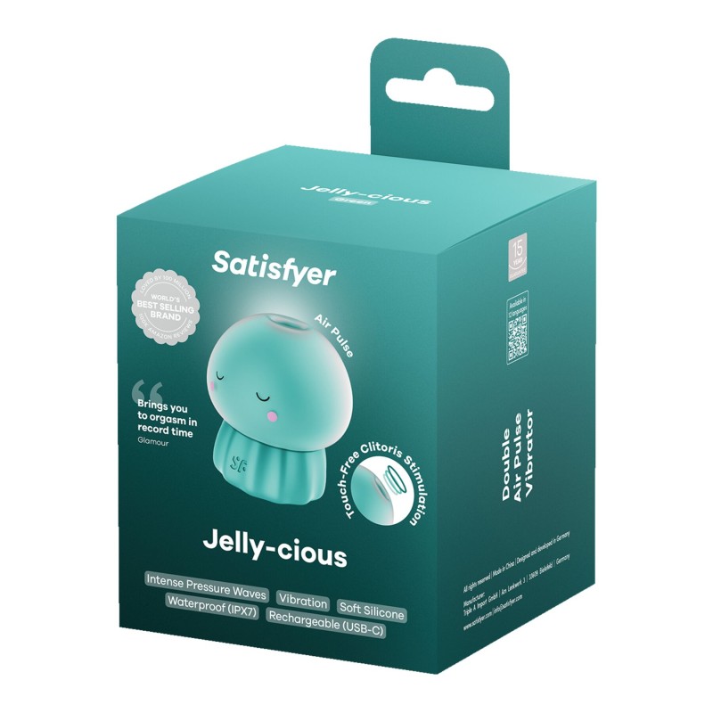 Вакуумный клиторальный стимулятор Satisfyer Jelly-cious Green