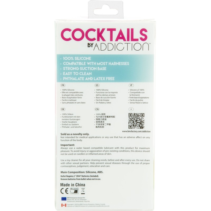 Фалоімітатор на присосці Cocktails by Addiction – Blue Lagoon (м'ята упаковка!!!)