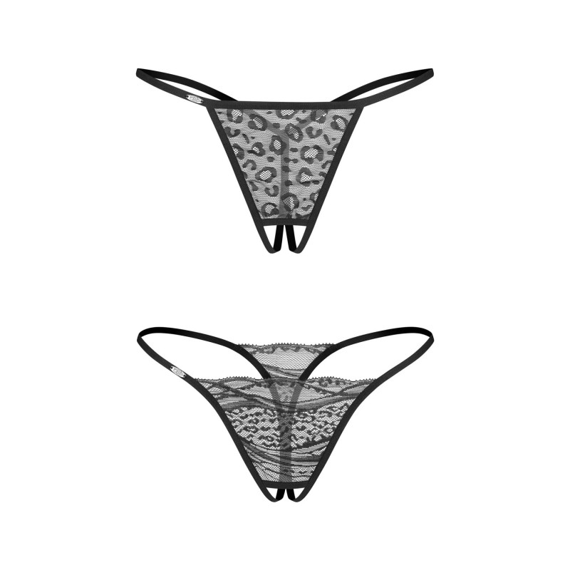 Набор трусиков с доступом Obsessive Bianca 2-pack crotchless thong S/M
