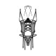 Корсет Obsessive Dominna cupless corset & crotchless thong S/M