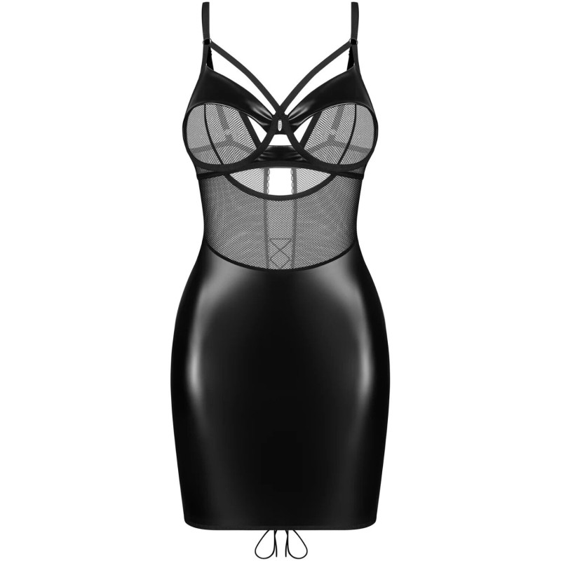 Сорочка Obsessive Dominna chemise & thong 2XL/3XL