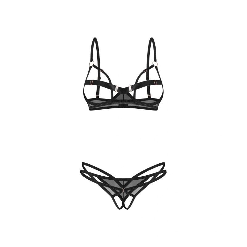Комплект Obsessive Euridia 2-pcs crotchless set M/L