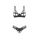 Комплект Obsessive Euridia 2-pcs crotchless set M/L