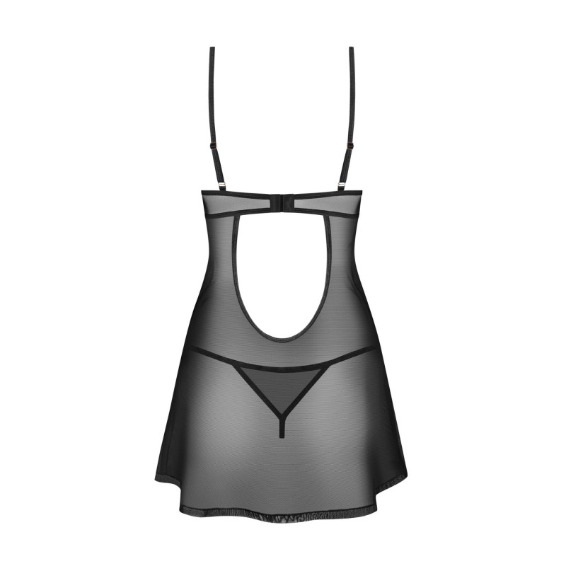 Сорочка Obsessive Euridia chemise & tanga XL/2XL