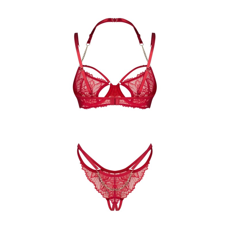 Комплект Obsessive Matildea 2-pcs crotchless set L/XL