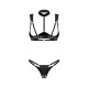 Комплект Obsessive Roccele 2-pcs crotchless set S/M