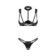 Комплект Obsessive Roccele 2-pcs crotchless set L/XL