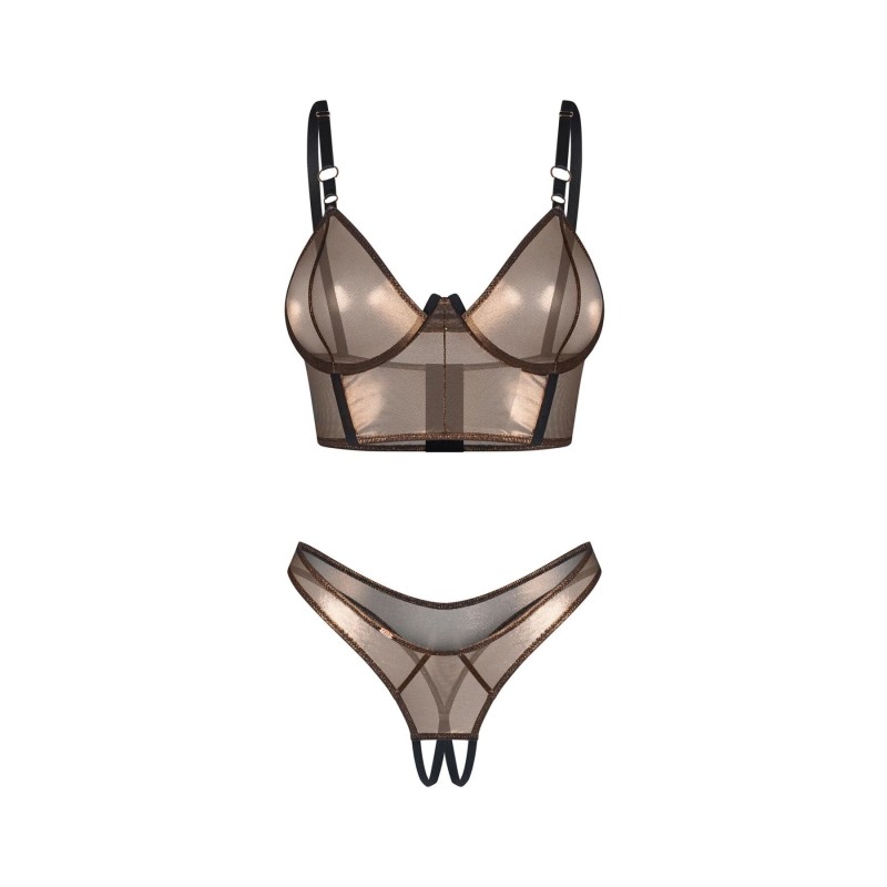 Комплект Obsessive Soranna top & crotchless thong 2XL/3XL