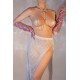 Пестис-сердечки с кисточками и чокером JSY Nipple Sticker AC8016 Gold