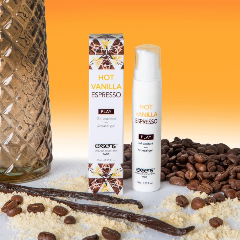 Распродажа!!! Стимулирующий гель EXSENS Kissable Hot Vanilla Espresso 15мл (срок 11.2026)