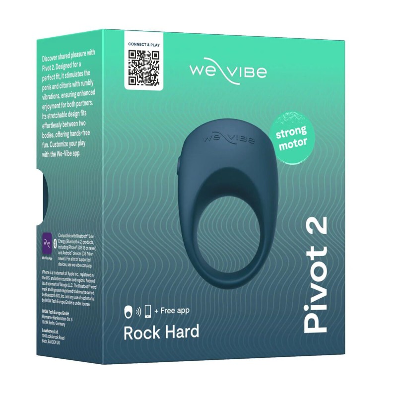 Эрекционное смарт-виброкольцо We-Vibe Pivot 2 Slate