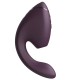 Двойной вакуумный клиторальный стимулятор с вибрацией Womanizer Next Duo - Dark Purple