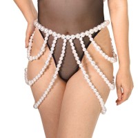 Юбка из жемчуга Art of Sex - Jasmine, цвет белый, размер XS-2XL