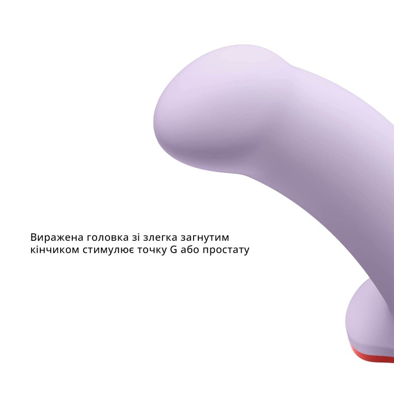 Фалоімітатор Fun Factory AMOR Purple, довжина 14,6 см, діаметр 3,7 см, вигнутий