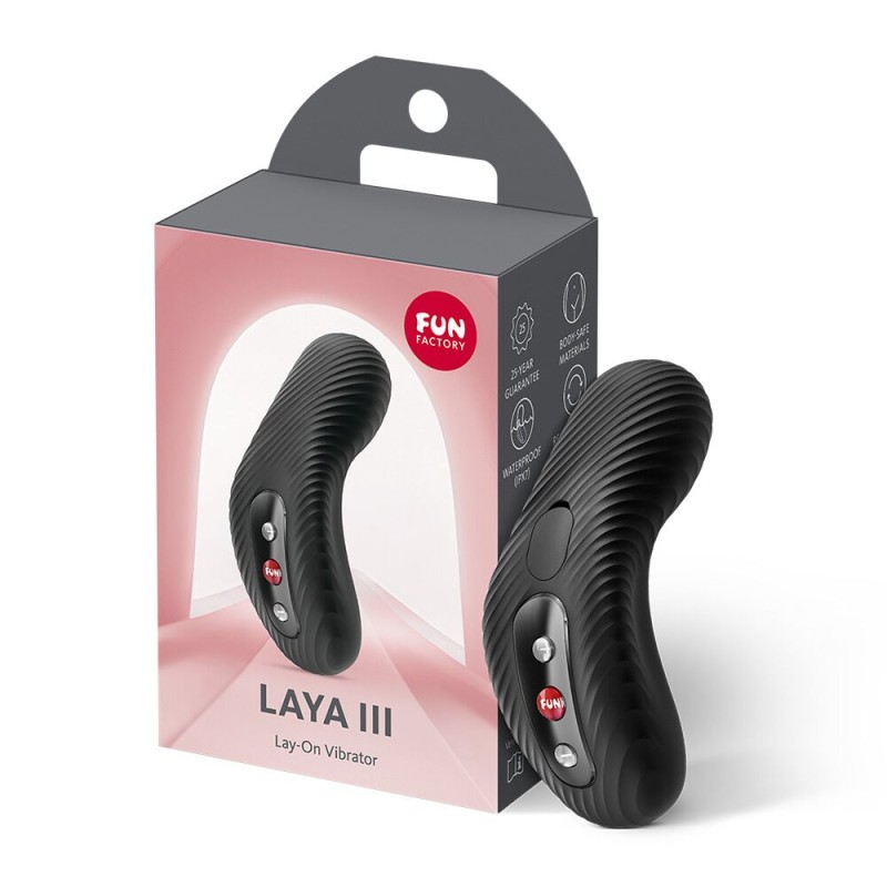 Накладний вібратор Fun Factory LAYA III Black, ефект постукування пальцем