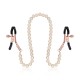 Зажимы для сосков с жемчужной цепочкой Rosy Gold - Nipple Clamps Pearls