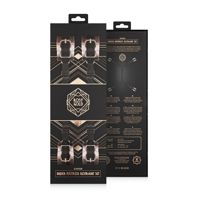 Фіксатор рук і ніг для ліжка Rosy Gold - Under-Mattress Restraint Set