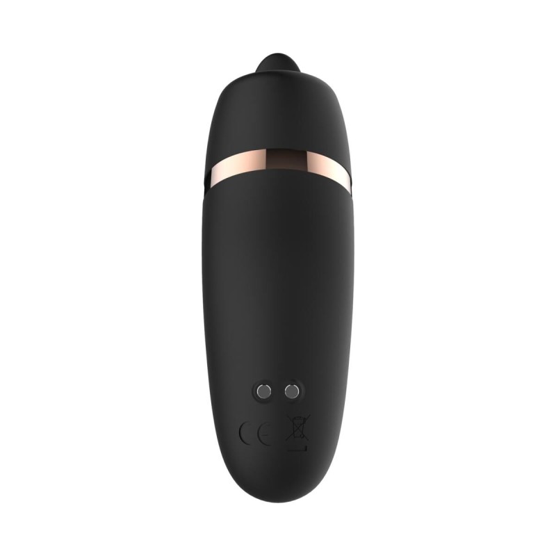 Мини-вибратор с язычком Rosy Gold - Vibrating & Licking Dual Stimulator