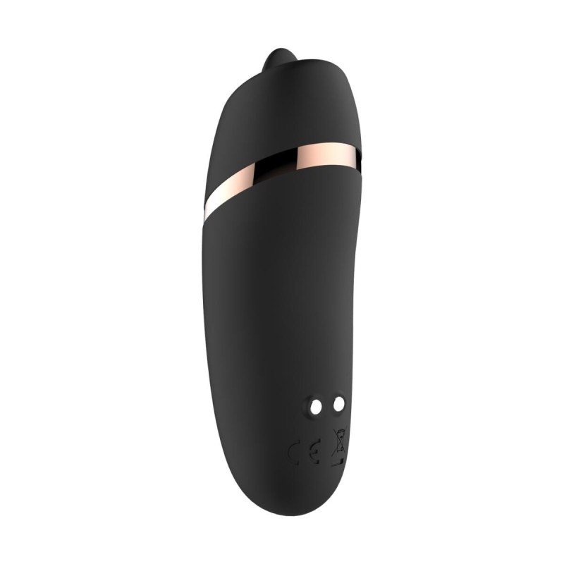 Мини-вибратор с язычком Rosy Gold - Vibrating & Licking Dual Stimulator