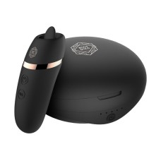 Мини-вибратор с язычком Rosy Gold - Vibrating & Licking Dual Stimulator