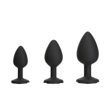 Набір силіконових анальних пробок BMS Roses Til’ Dawn Silicone Anal Plug Kit (пошкоджене паковання!!!)