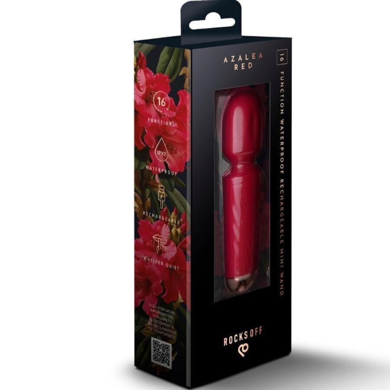 Вибромассажер Rocks Off Mini Wand Azalea Red, 16 режимов