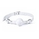 Кляп силиконовый Feral Feelings Silicon Ball Gag White/White, белый ремень, белый шарик