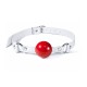 Кляп силиконовый Feral Feelings Silicon Ball Gag White/Red, белый ремень, красный шарик