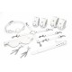 Набор Feral Feelings BDSM Kit 7 White, наручники, поножи, коннектор, маска, паддл, кляп, зажимы