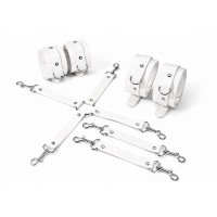 Набор для БДСМ Feral Feelings BDSM Kit 3 White, наручники, поножи, крестовина