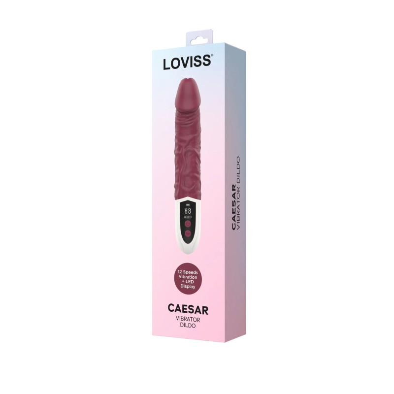 Фаллоимитатор с вибрацией Loviss Caeser Vibrator Dildo, реалистичный, 12 режимов