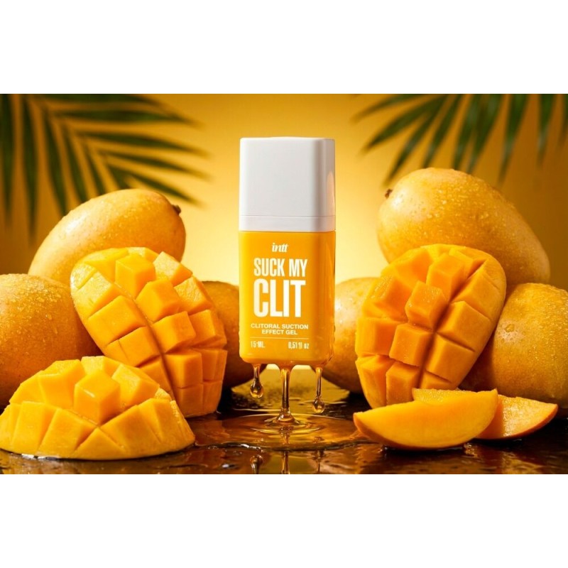 Смоктайзер для клитора Intt Suck My Clit Tropical Mango (15 мл), манго, гель с эффектом посасывания