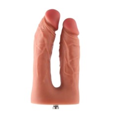 Двойной фаллоимитатор для секс-машин Hismith Silicone Double Penetrator Dildo, система KlicLok