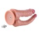 Двойной фаллоимитатор для секс-машин Hismith Double Penetrator, 9.25″, KlicLok и присоска