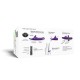 Вибронасадка для страпона с вакуумной стимуляцией Strap-On-Me Multi Orgasm Dildo S Purple