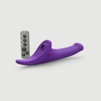 Вибронасадка для страпона с вакуумной стимуляцией Strap-On-Me Multi Orgasm Dildo L Purple